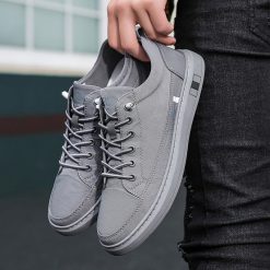 Giày Thể Thao Nam Sneaker Cổ Thấp Cao Cấp, Đế Bằng , Vải Khử Mùi 197