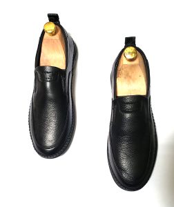 Giày lười da bò nam, đế khâu cực bền, họa tiết thêu tay da hạt