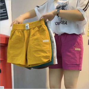 Quần Đùi Nữ Túi Ngang Chất KAKI Cạp Chun Phong Cách Hàn Quốc Mác Da Loại 1 - QN01