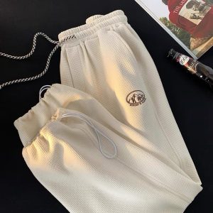 Quần Thể Thao Nữ Tổ Ong, Phong Cách Cổ Điển, Quần Ống Rộng Bo Gấu Dây Rút QN28